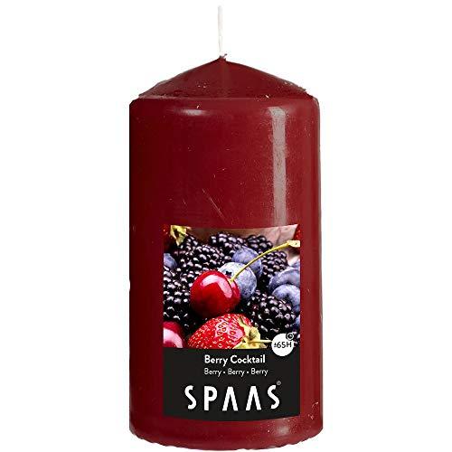 Scented Pillar Candle 80/150 mm 65 Hours (Box of 6) Berry Cocktail