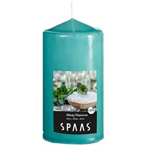 Scented Pillar Candle 80/150 mm 65 Hours (Box of 6) Minty Hamman