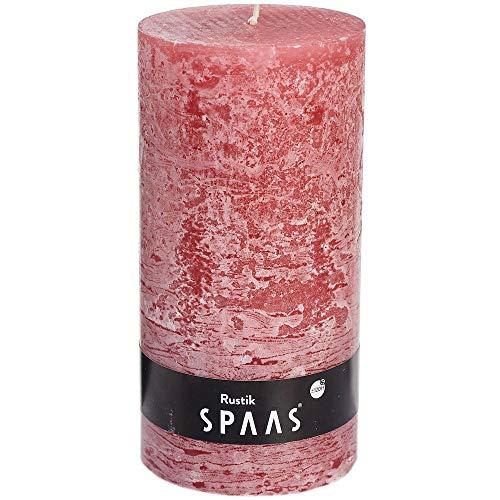 Rustic Unscented Pillar Candle 100/200 mm, ± 120 Hours Rose Blush (6 Candles)