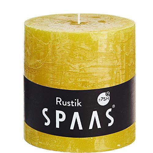 Rustic Unscented Pillar Candle 100/100 mm, ± 75 Hours (6 Candles) Autumn Yellow