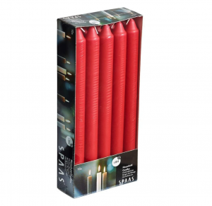 Straight Dinner Candles 21/240mm, Red (60 Candles)