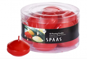 Unscented Floating Candles in Box, ± 4.5 Hours, Red, Pack of 120