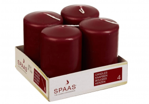 50x80mm Pillar Candles, Wine Red (48 Candles)