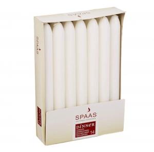 9 inch Tapered Dinner Candles, White (140 Candles)