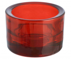Round Glass Maxi Tea Light Holder (Pack of 6) Bordeaux