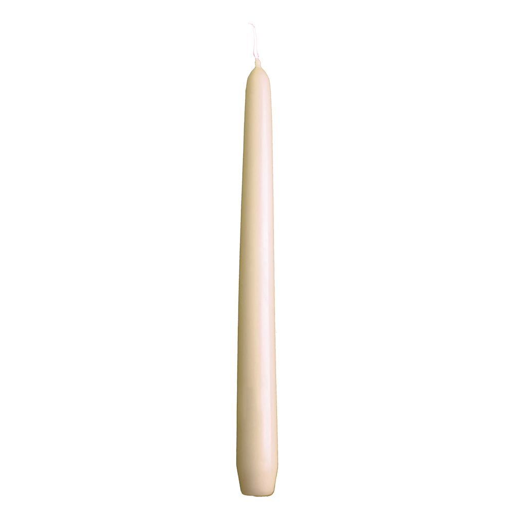 10 inch Tapered Dinner Candles, White (Box of 50)